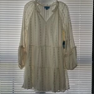 NWT.  CeCe cream eyelet dress.  Size XS.